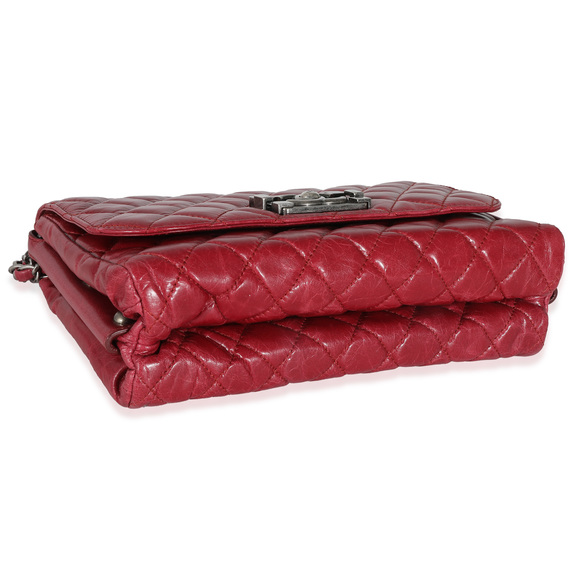 Chanel 12P Red Glazed Calfskin Veau Brilliante Flap Bag - Picture 6 of 8